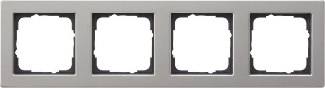Abdeckrahmen 4f Gira E2 Edelstahl – 021433