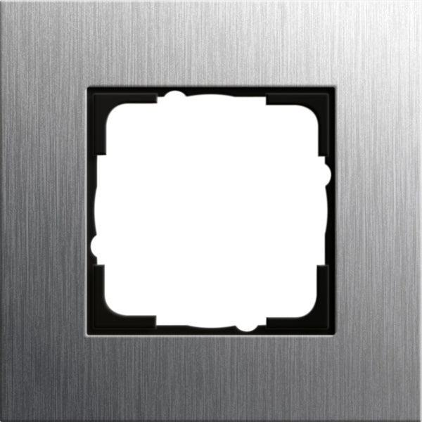 Cover frame 1-gang Gira Esprit stainless steel – 0211219