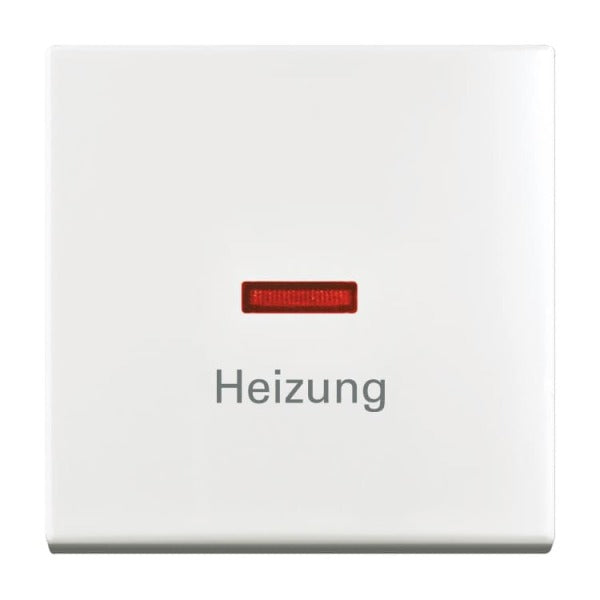 Rocker with imprint Heating with red lens alpine white - balanceSI – 2CKA001731A4008