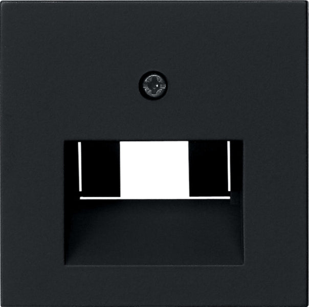 GIRA Abdeckung RJ45 Dosen 1 und 2fach System 55 schwarz matt – 0270005