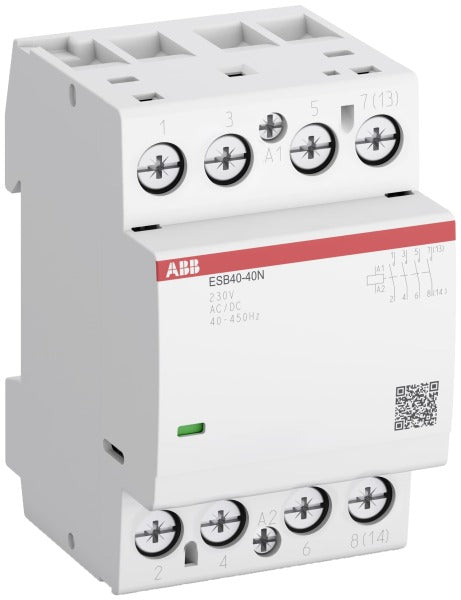 ABB Installationsschütz 40A, 4S/0Ö, 230 V AC/DC – 1SAE341111R0640