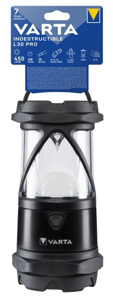 Camping Lantern Indestructible LED LW:20m (excl. batt 6AA) black – 18761101111