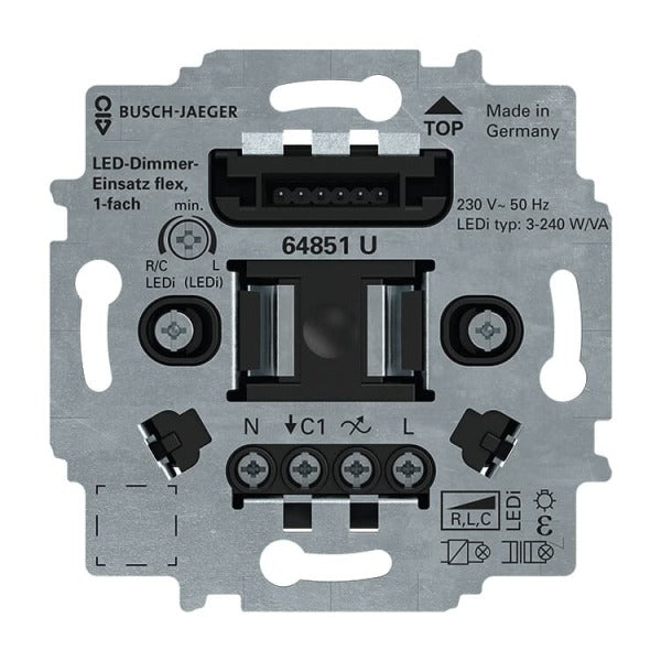 BUSCH-JAEGER LED-Dimmer-Einsatz flex 1-fach 64851 U – 2CKA006500A0012