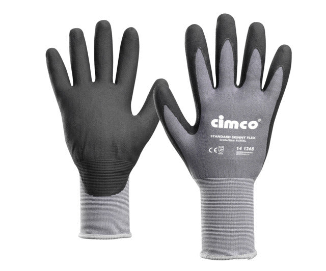 Work Glove "Standard Skinny Flex" black/grey, size 8/M – 141225