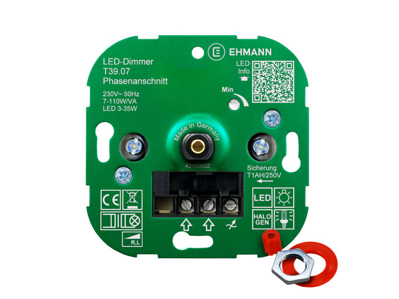 LED UP-Phasenanschnitt-Dimmer T39.07, für dimmbare LED-Lampen, Druck-Wechsel-Schalter 110W – 103673