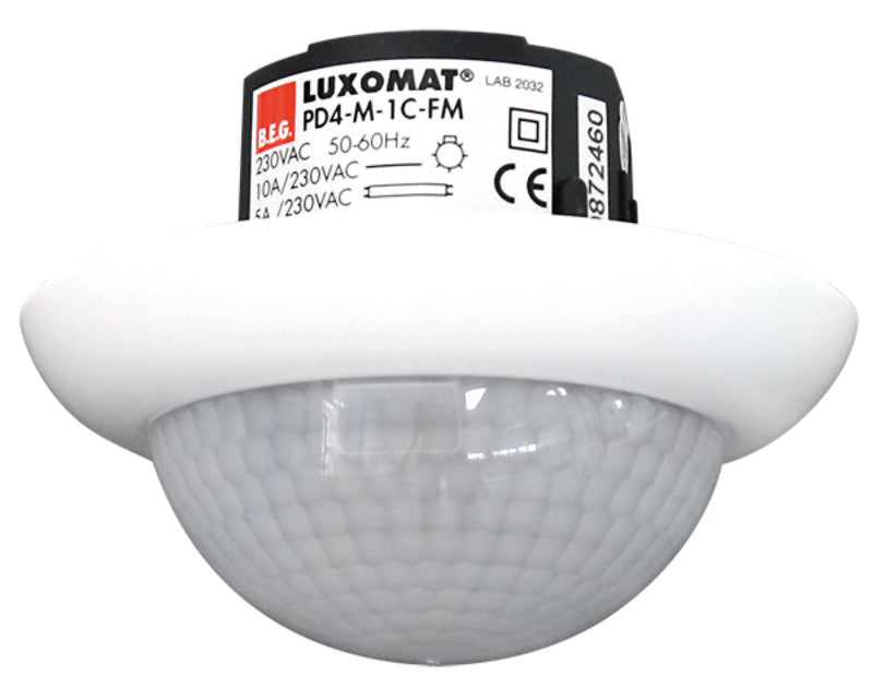 BEG Unterputz Präsenzmelder, Master, weiß PD4-M-1C-UP, 360° – 92575