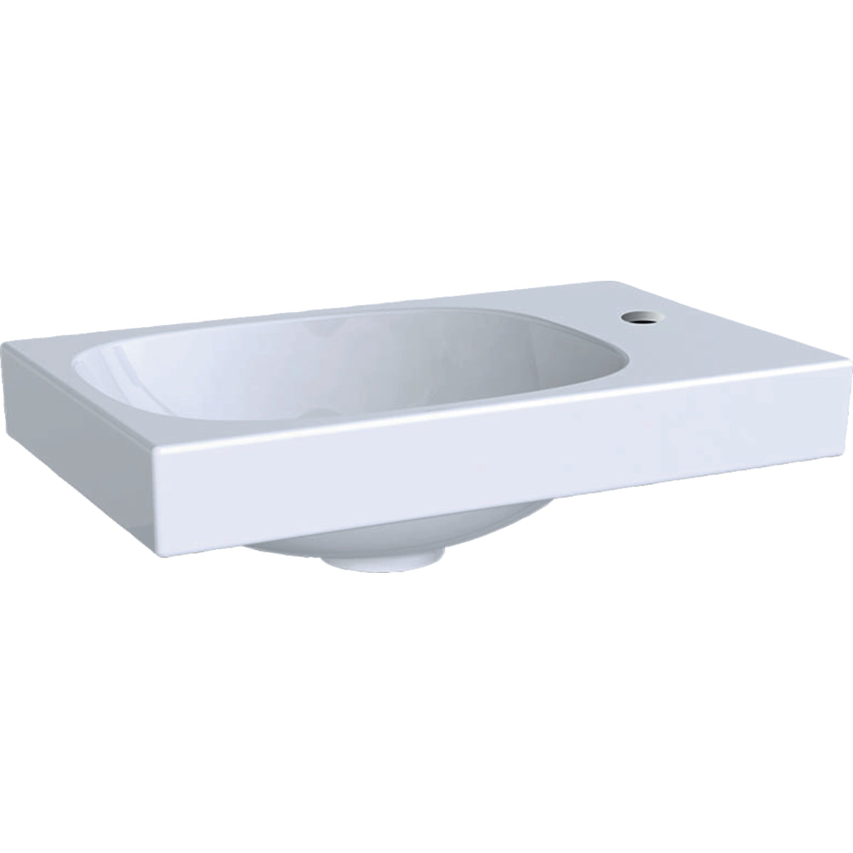 GEBERIT SANITAER Geberit Acanto HWB, asymmetrisch 400x250mm m HL rechts, o ÜL, weiß – 500.635.01.2