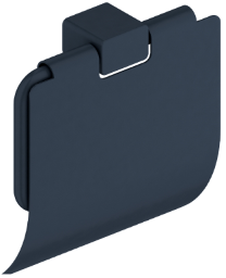 ALVA Amoa Toilettenpapierhalter mit Bügel und Deckel, Schwarz - AQASAMRH
