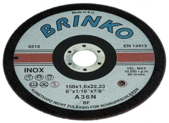 BRINKO Brinko Trennscheibe 6215 für Kupfer,Stahl,Edelstahlr.,125mm – 6215/125