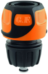 ALVA Schlauchanschluss Soft Touch, 3/4" auf Stecksystem mit Wasserstop - ACGSA3/4WS