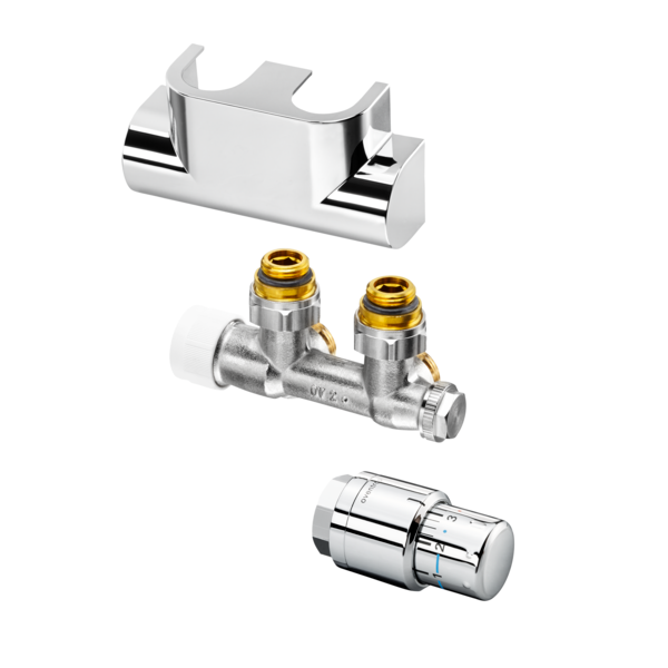 OVENTROP Oventrop Anschl. SET Multiblock T/Uni SH Eck, weiß – 1184184
