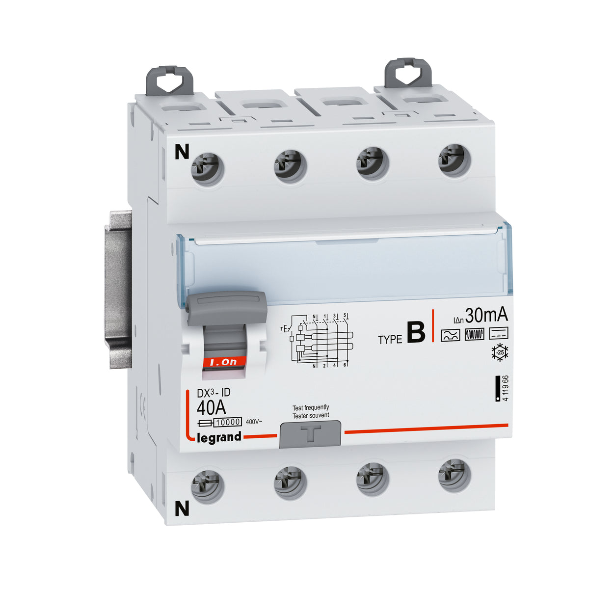 LEGRAND FI-Schalter Typ B (N-links) 40A/4pol/30mA – 411966
