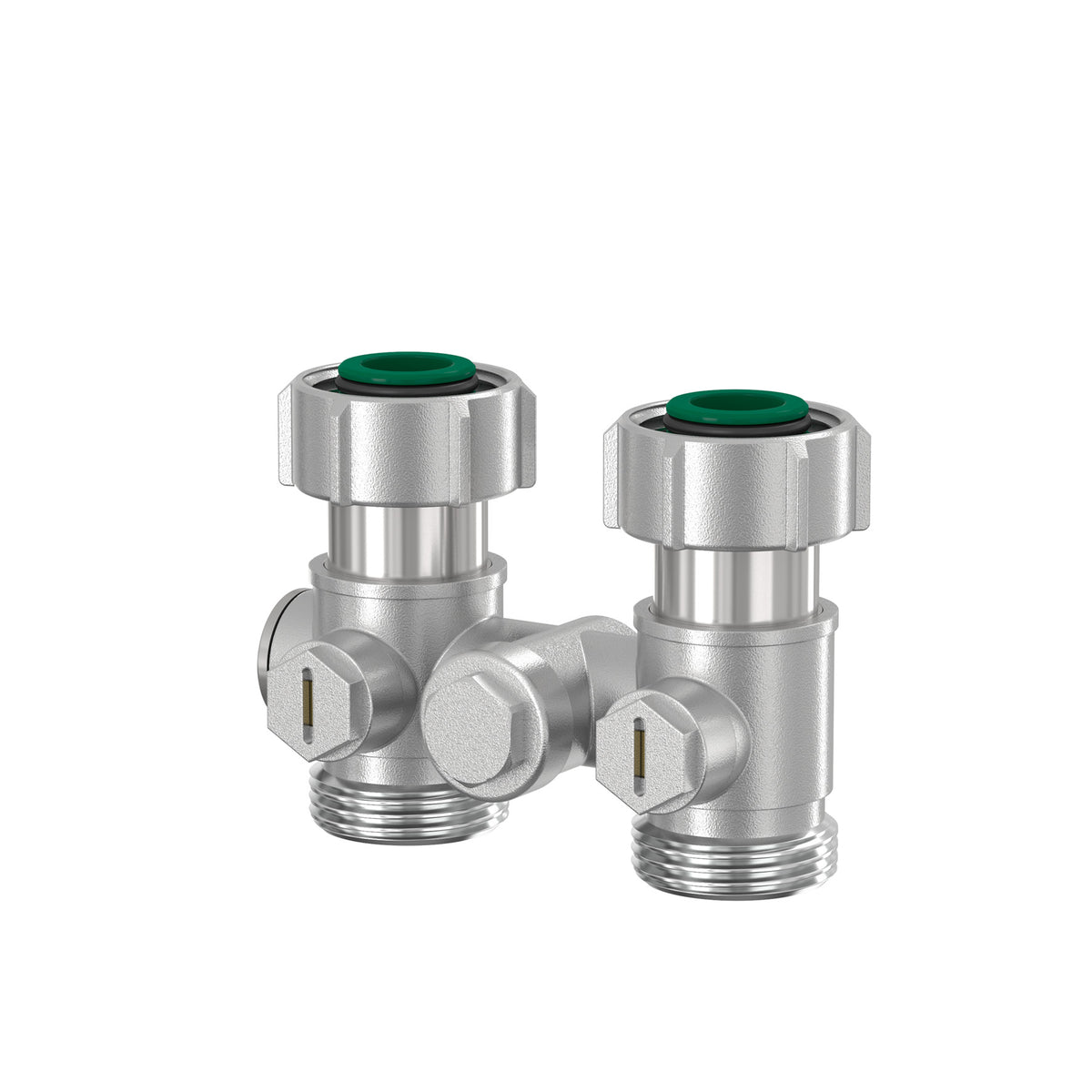 SIMPLEX Simplex Einrohrarmatur 3/4" AG Durchgang vernickelt – F10005