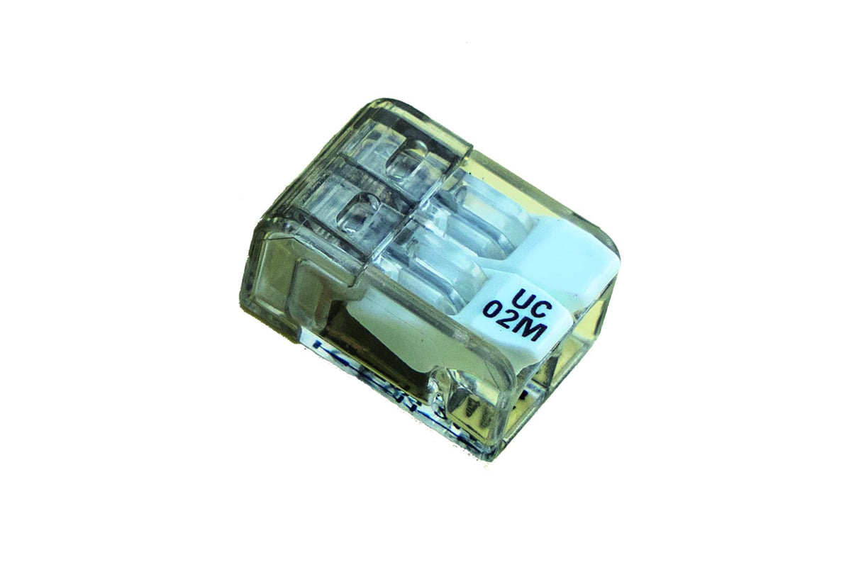 Alva Mini Verbindungsdosenklemme 2-polig mit Hebeln 0,2... 2,5 mm², transparent - DOK2MINIHE