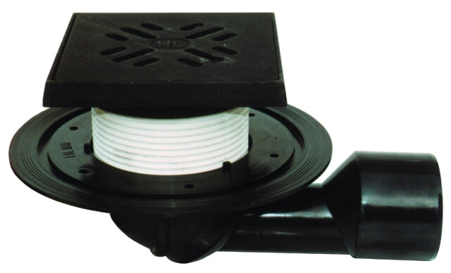 HUTTERER & LECHNER HL81G Balk.- u. Terr.abl. DN50/75 drehb. m. frosts. GK. 150x150mm/137x137mm Guss – HL81G