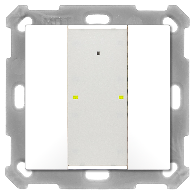 MDT Taster Plus 55 2-fach, Reinweiß glänzend – BE-TA55P2.G2