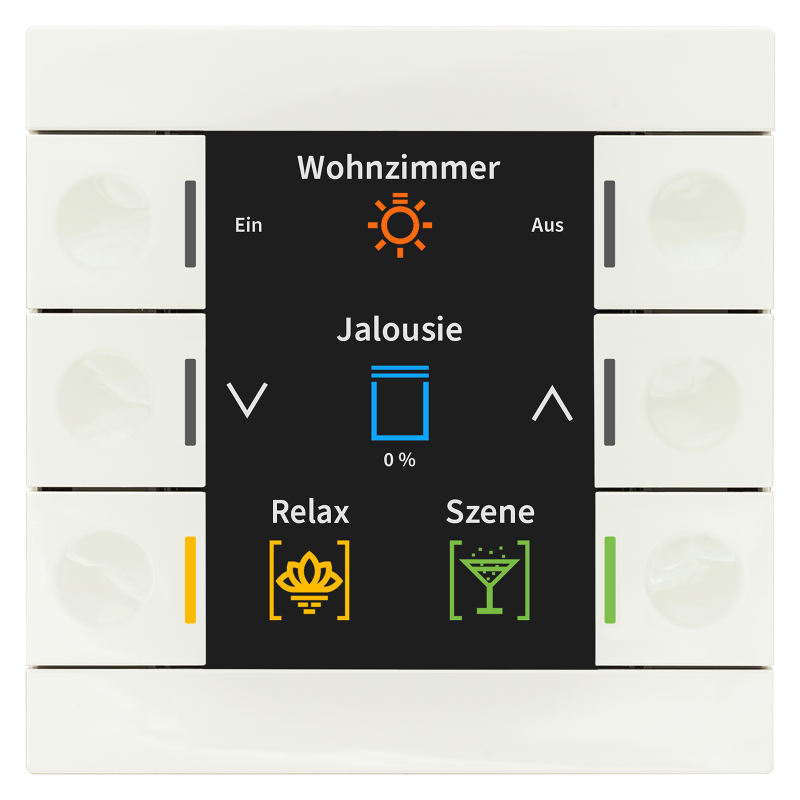 MDT Taster Smart 86 mit Farbdisplay, Kunststoff, Reinweiß glänzend – BE-TAS86.02