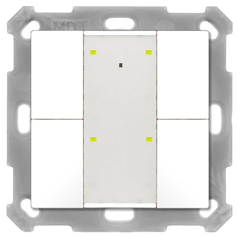 MDT Taster Plus 55 4-fach, Reinweiß glänzend – BE-TA55P4.G2