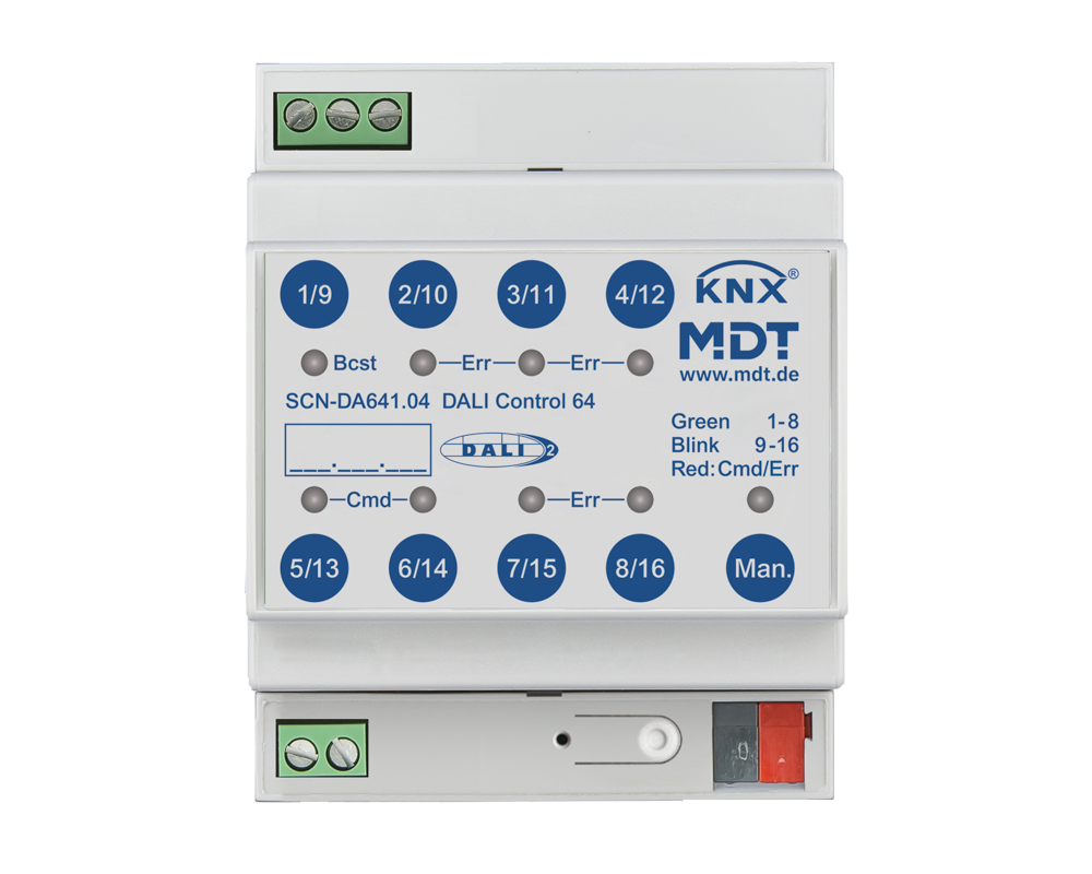 MDT DALI Control 64 Gateway, 4TE, REG – SCN-DA641.04