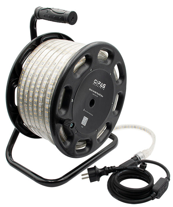 GIFAS FlexLED 25M Doppelseitig leuchtendes LED-Lichtband auf Kabelrolle – 841060