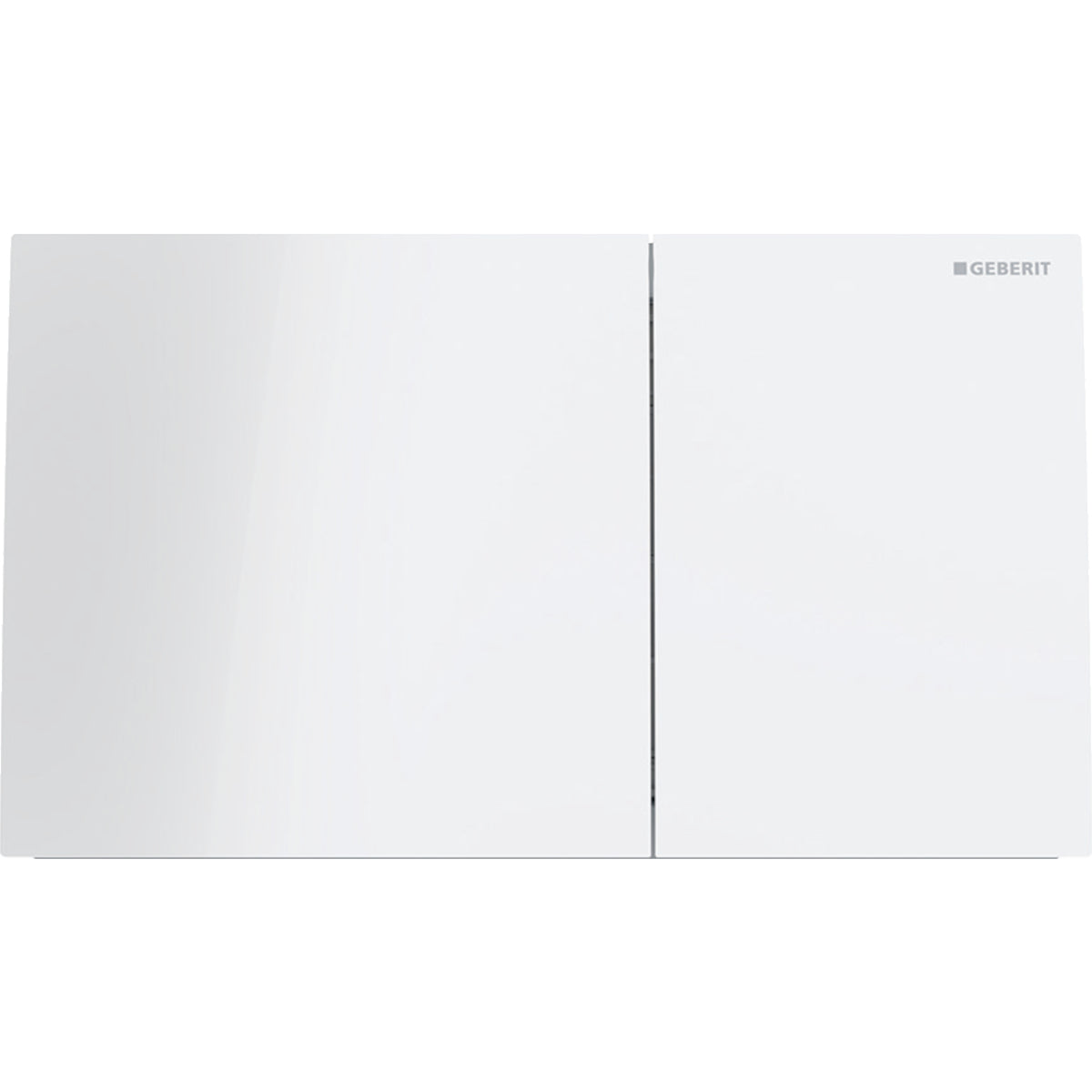 GEBERIT GE Betaetigungsplatte Sigma70 2-Mengen Glas weiss, square – 115.622.SI.1