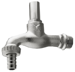 ALVA Auslaufventil M4-3/4" mattverchromt, mit Stechschlüsseloberteil - ACMS4.3/4MC