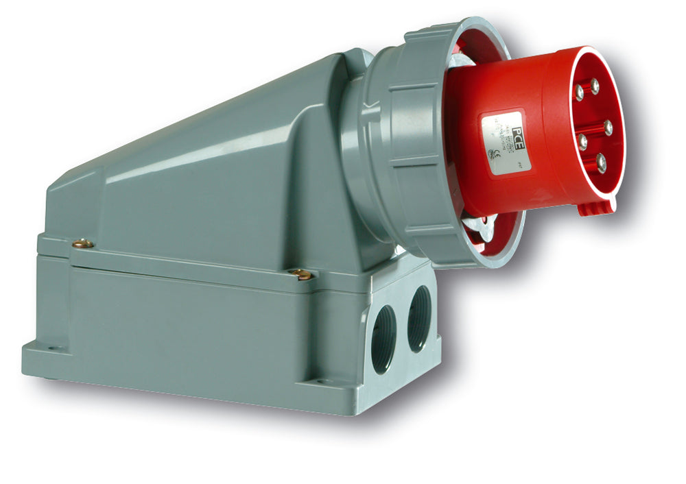 PC Electric CEE Wandgerätestecker 63A 5p 6h IP66/67 – 535-6