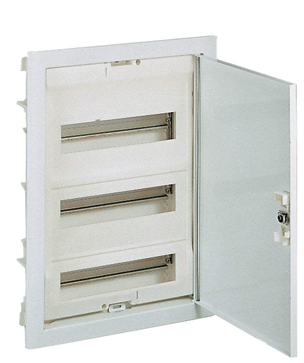 LEGRAND Unterputz Kleinverteiler 3-reihig 36+6TE mit Metalltür, Signalweiß, IP30 – 001433