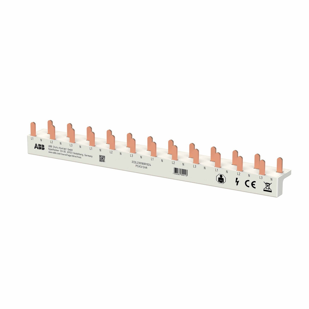 ABB FlexLine Phasenschiene 3+N, 24 Pins – 2CDL230180R1024