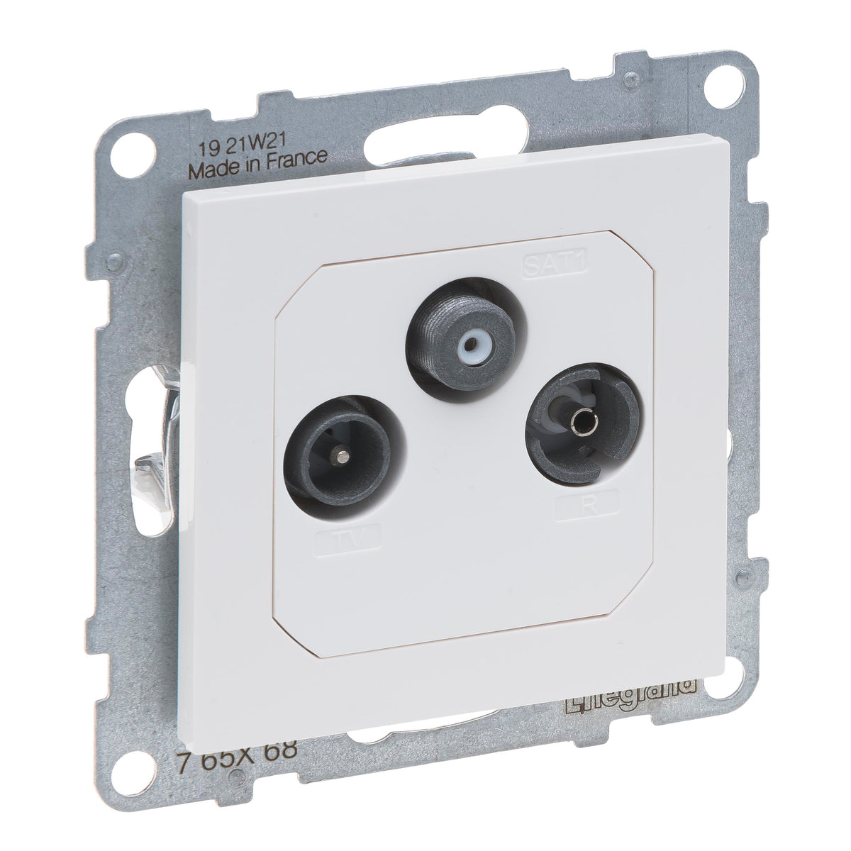 LEGRAND SEANO Durchgangsdose TV-R-SAT für HD-TV in der Farbausführung Ultraweiss – 765168