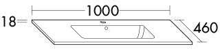 Alva Era Keramik-WT 100x46cm für US 3, Weiß - AQBMERWT3