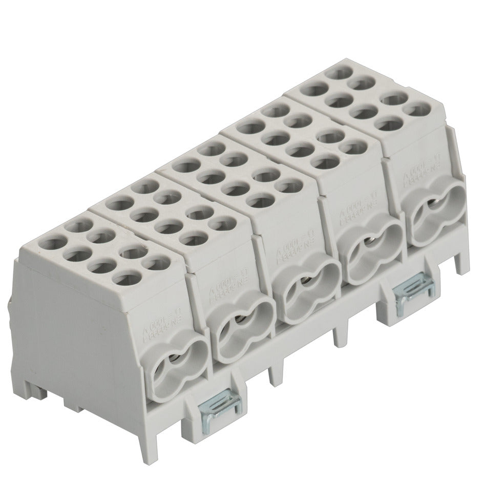 POLLMANN Hauptleitungs Abzweigklemme 5polig 5 Ein 2x25², 5 Aus 2x16mm² – 2080519