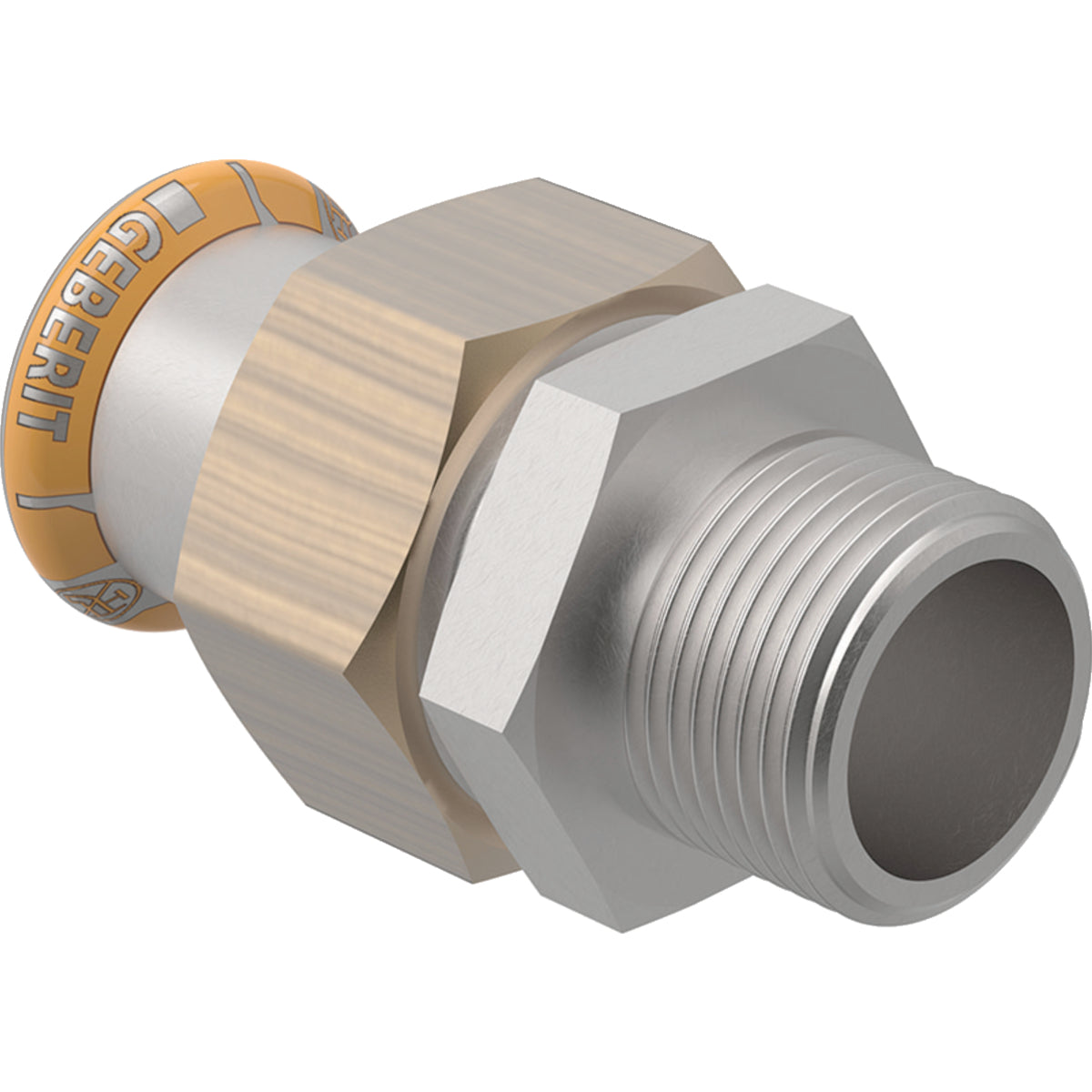 GEBERIT GE Mapress Therm Uebergangsverschraubung d54mm x R2, NPW – 45440