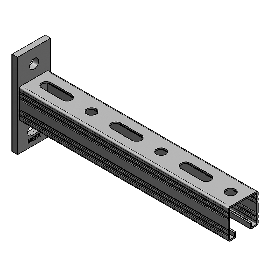 MEFA Konsole C-Profil 45/45, L= 315 mm Platte längs gvz – 180450315