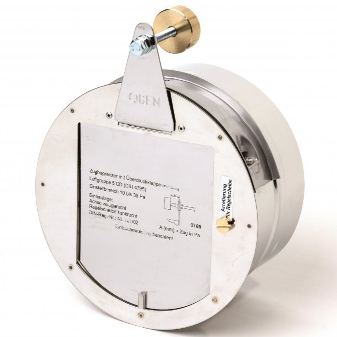 Alva EWR Zugbegrenzer DN 150 mm mit Explosionsklappe incl. Übergangsstück - ALZUGEX150B