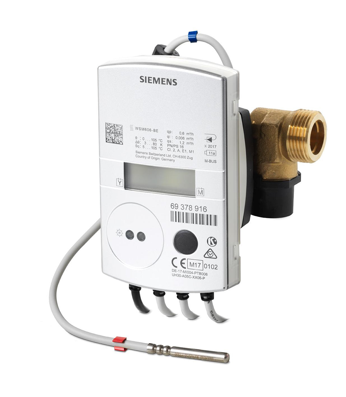 SIEMENS OESTERREICH Ultrasch.wärmezähler 2,5m3/h M-Bus MID Kl.2 110mm G1 PN16 Batt. – WSM625-BE