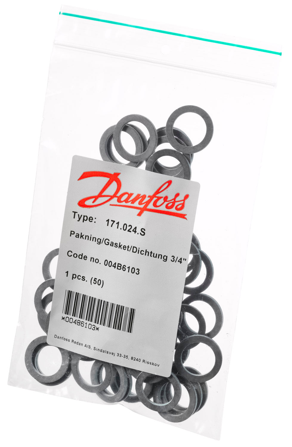DANFOSS Danfoss Dichtungen 50 Stk 24 x 7 x 2mm – 004B6103