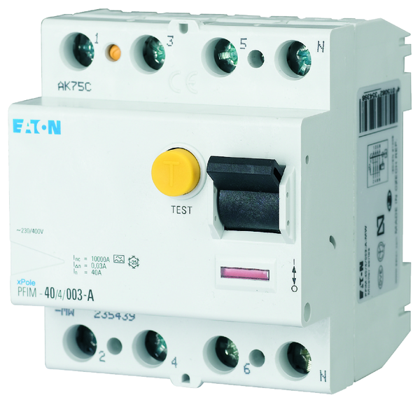 EATON FI-Schalter Typ A 10kA 40A/4pol/30mA – 235439