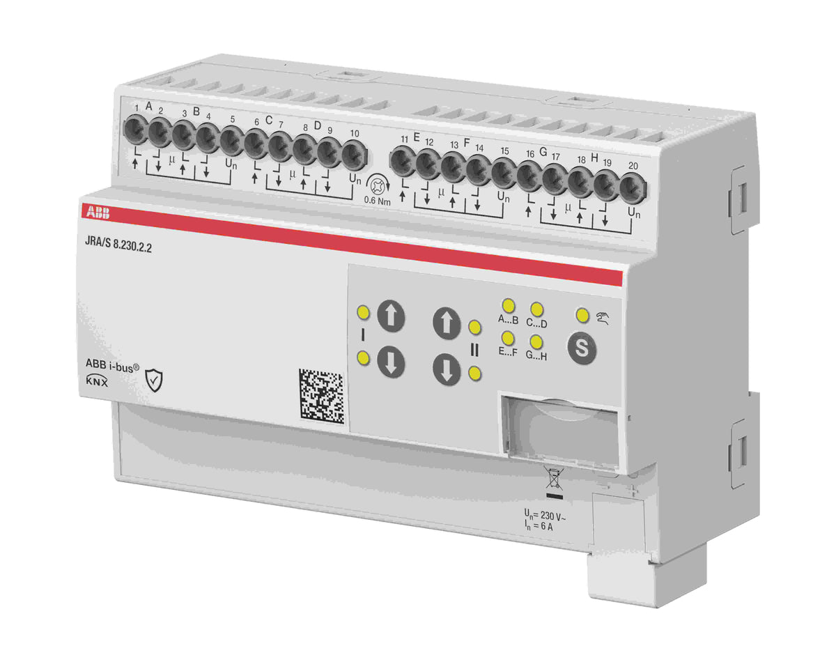 ABB Jalousie-/Rollladenaktor 8-fach mit manu eller Bedienung – 2CDG110286R0011
