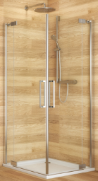 ALVA Viva 1.0 Eckeinstiegshälfte PT li., 87,7-90,2/200cm, Silber HGL, ESG