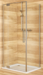 ALVA Viva 1.0 Seitenwand f.Pendelt. 87,8-90,3/200cm, Silber Matt, ESG