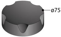 Alva Era Drehgriff für AQBWERAUC2, Schwarz Matt - AQBWERDG2S