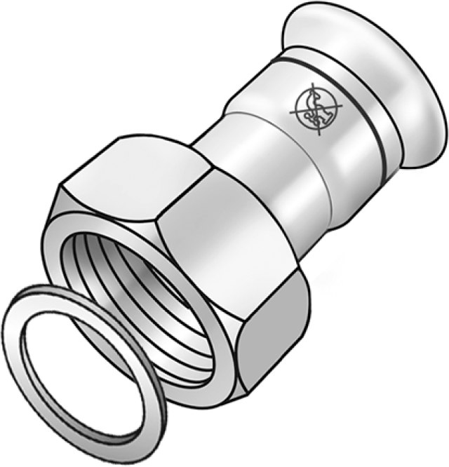 KE KELIT NPI455 Edelst.Pr.Verschr.m.IG 28x5/4" für Trinkwasser nicht zulässig – 53803E06