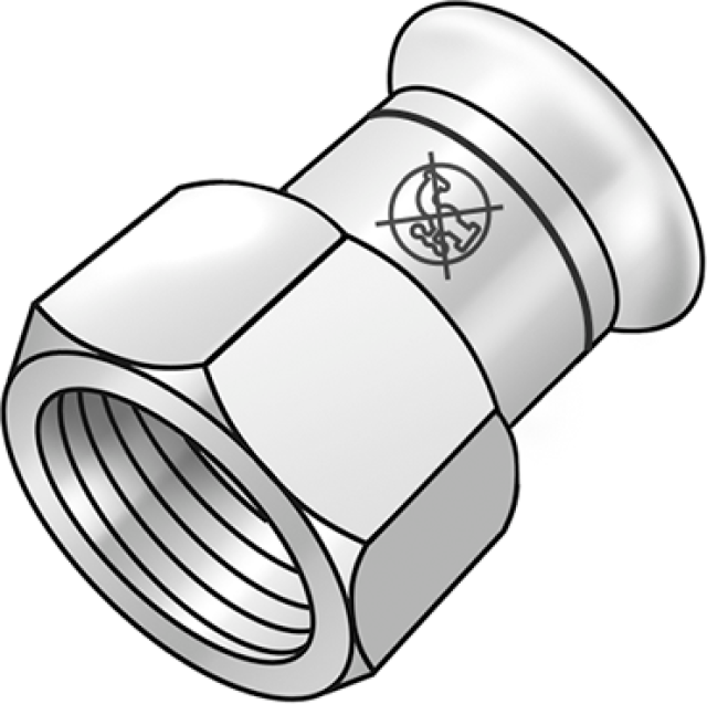 KE KELIT NPI457 Edelst.Pr.Übergang m.IG 15x1/2" für Trinkwasser nicht zulässig – 53806B02