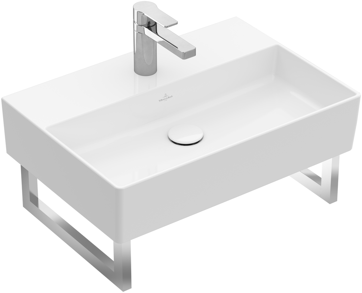 VILLEROY&BOCH V&B Waschbecken Memento 2.0 600x420mm Rechteck 1HL. mit Überlauf Weiß Alpin – 4A226001