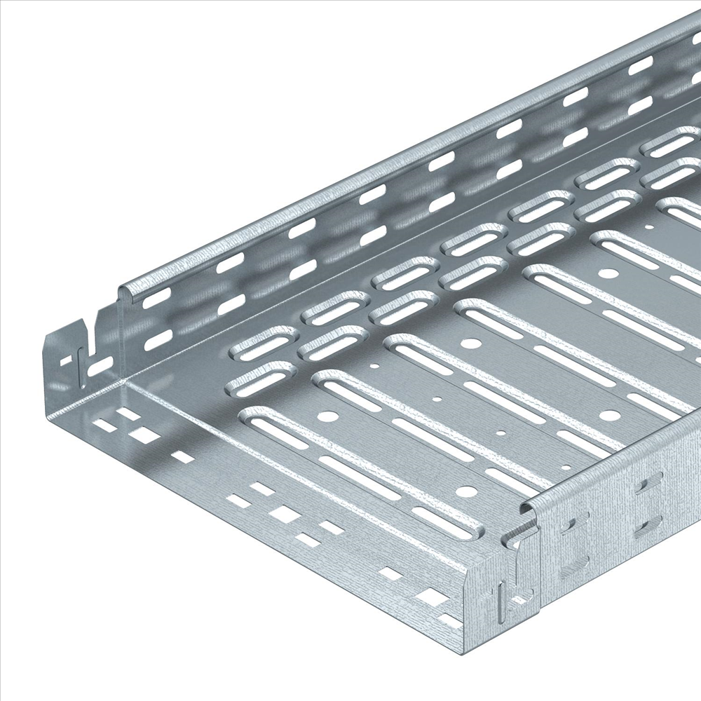 OBO Kabelrinne RKSM Magic, mit Schnellverbin dung 60x100x3050 Stahl bandverzinkt – 6047611