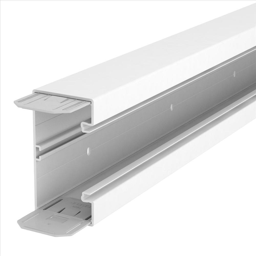 OBO Geräteeinbaukanal mit Bodenlochung 70x13 0x2000 Polyvinylchlorid reinweiß RAL 901 – 6274500