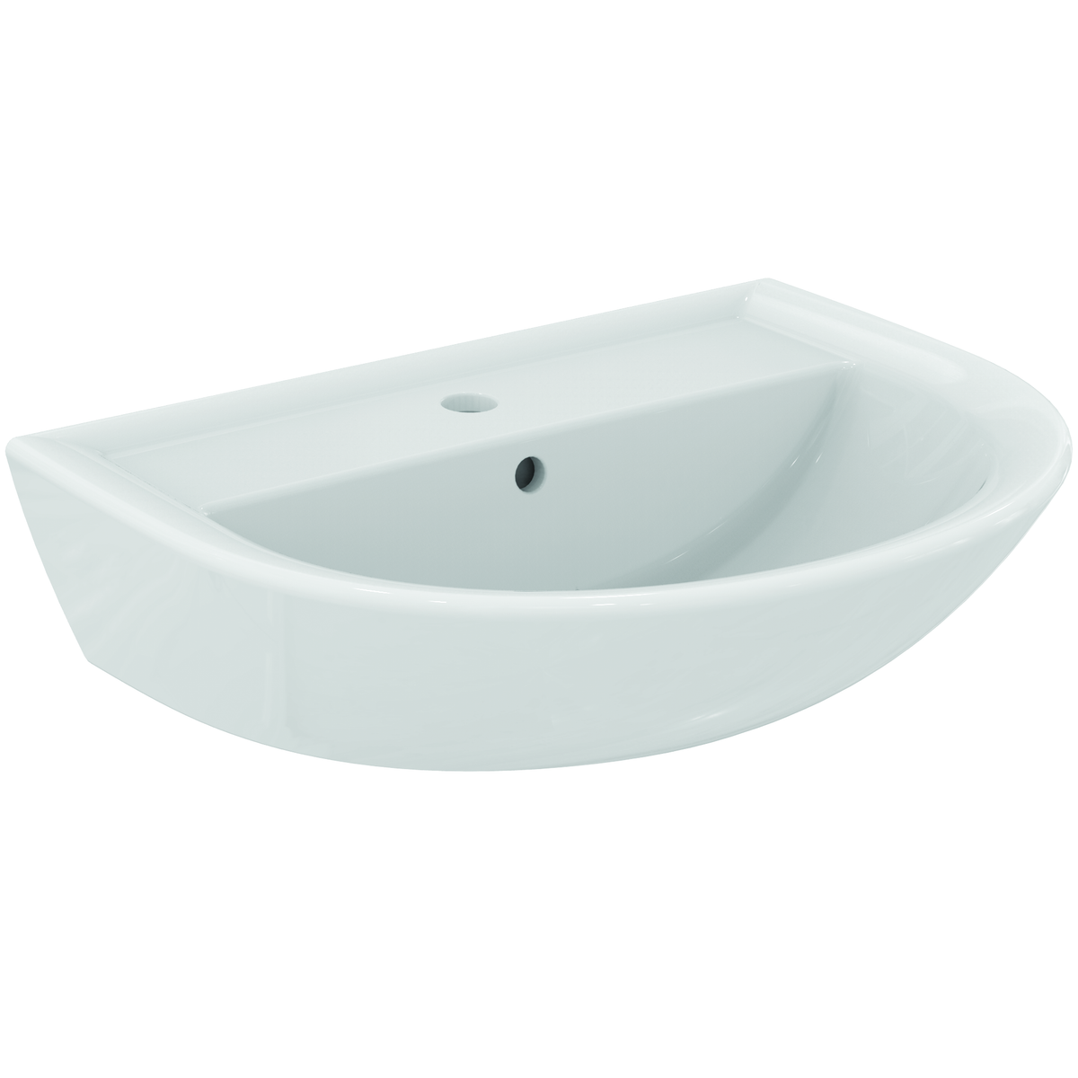 IDEAL-STANDARD Id.St.Waschtisch Eurovit, 1 Hl., m.Ül., 600x470x175mm, Weiß – W332301