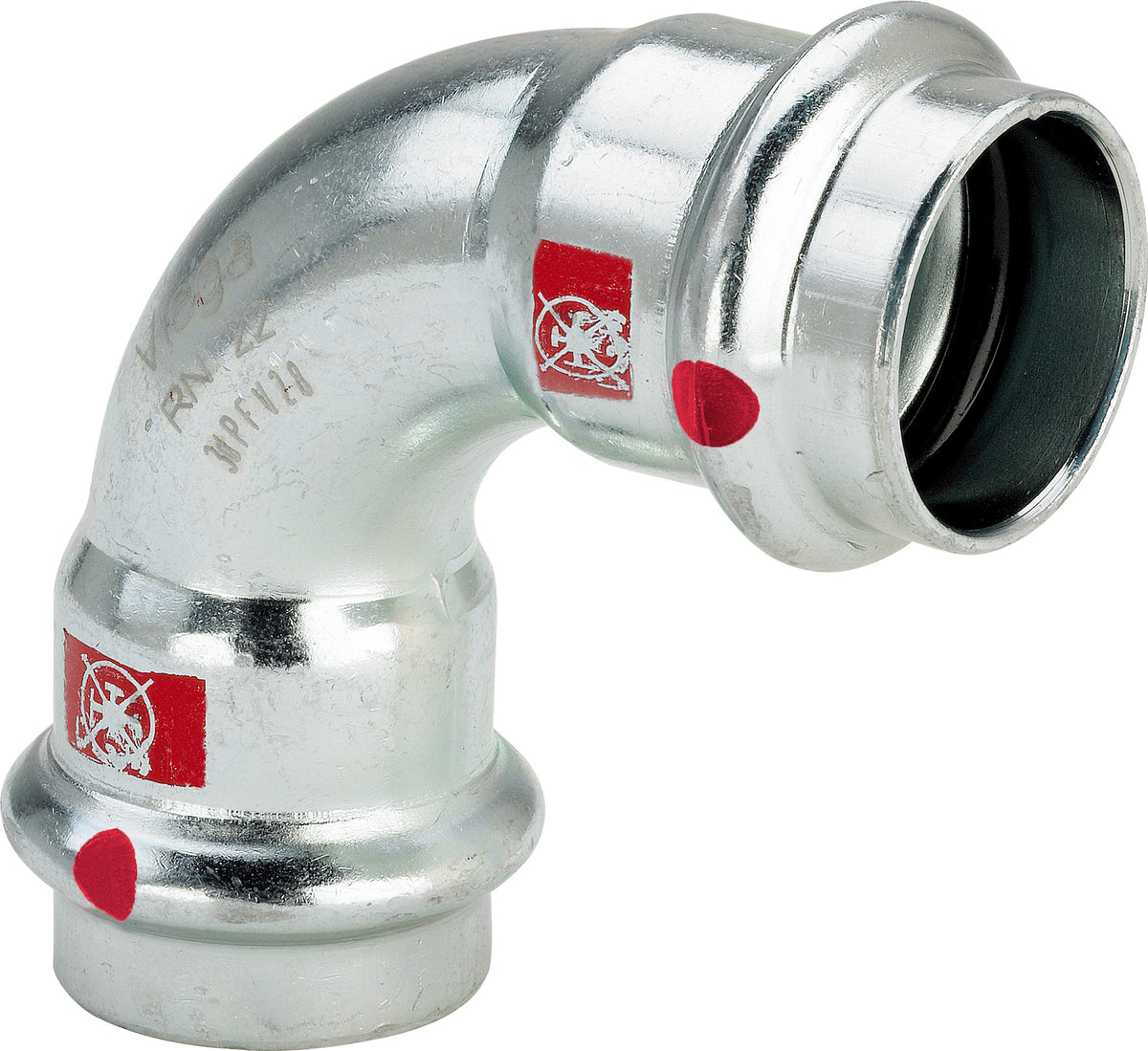 VIEGA Viega Bogen 90 Grad mit SC Prestabo 1116 in 35mm Stahl verzinkt – 558 161