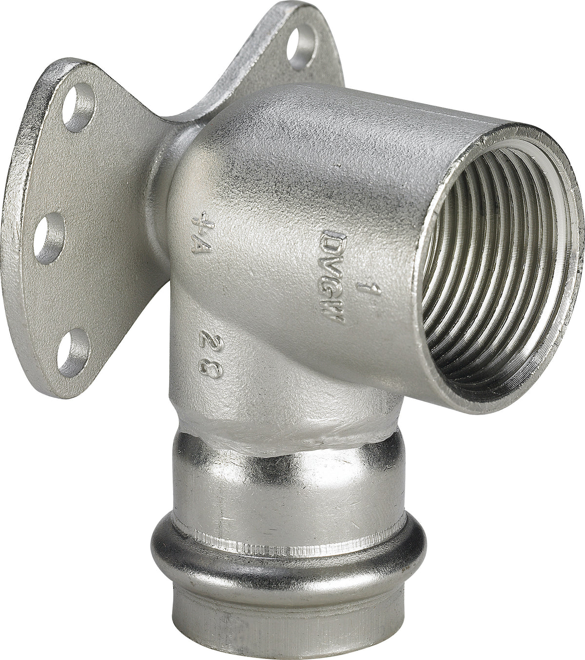 VIEGA Viega Wandscheibe mit SC Sanpress Inox 2325.5 in 15mm x Rp1/2 Edelstahl – 437 244